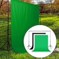 thumbnail image 4 of Soporte de fondo Baoblaze Sistema de fondo plegable profesional negro verde y blanco, 4 of 8