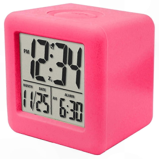 LED Digital Clock with Shockproof Silicone Cover, Snooze Feature, Portable Design