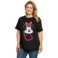 thumbnail image 3 of Minnie Mouse T-Shirt Black Disney Women's Plus Size Graphic Tee (Size 2X), 3 of 5