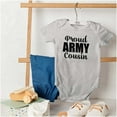 thumbnail image 4 of Proud Army Cousin Military Family Romper Boys or Girls Infant Baby Brisco Brands 18M, 4 of 6