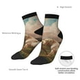 thumbnail image 6 of Fuzoiu Three Horses Oil Painting Print Adult Socks, Crew Moisture-wicking Socks, Unisex Cushion Crew Socks,Casual Sports Ankle Socks, 6 of 7