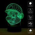 thumbnail image 4 of FrostHike 3D Illusion LED Night Light,7 Colors Gradual Changing Touch Switch USB Table Lamp for Holiday Gifts or Home Decorations (Mario), 4 of 5