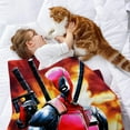 thumbnail image 2 of Deadpool anti-pilling, suave, ligera, esponjosa y acogedora de lujo para hogar y cocina – Perfecta para niños y adultos,180X120cm, 2 of 6
