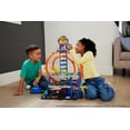 thumbnail image 2 of Toy Car Track Set Hot Wheels Mega Loop Garage w/ Car & Heli, 2 of 6