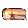 thumbnail image 3 of Vsdgher Starfish Sunset Sea Beach Print Large Capacity Pencil Case Pouch with Zipper, Portable Aesthetic Big Capacity Pencil Cases Pen Office Travel Stationery Bag, 3 of 8