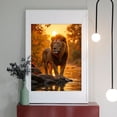 thumbnail image 2 of Diamond Art Kit for Adults, Lion Sunset River Majestic Scene Diamond Painting for Adults Beginners, DIY Diamond Art Painting Kits, 5D Diamond Painting Crafts for Home Decor 12x16 Frameless, 2 of 7