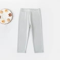 thumbnail image 3 of Favoffer Toddler Girls Elastic Cropped Leggings Solid Color Soft Yoga Casual Capri Pants Sports Outdoor Leisure Wear 3-13Y, 3 of 9