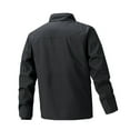 thumbnail image 3 of ZCFZJW Men's Casual Outdoor Full Zip up Jacket Long Sleeve Stand Collar Warm Winter Windbreaker Coat for Men with Zipper Multi-Pockets Black XXL, 3 of 8
