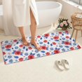 thumbnail image 4 of Pioneer Flower Floral Print Pattern Bathroom Rugs Mat, Non Slip Microfiber Bathroom Rug with Rubber Backing, Soft Mats for Bathroom Floor Tub Shower, 24"x60", 4 of 5