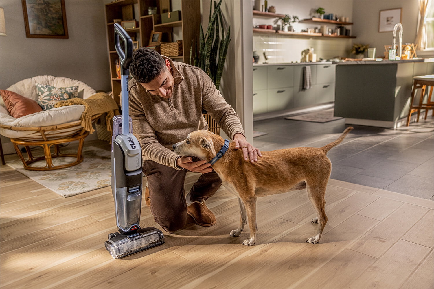 Bissell CrossWave Edge Floor Cleaner, Cordless, Wet Dry Vacuum Mop with Zero-Gap Edge Technology & Powerful Suction for Tile Floors and Stain Removal, 4329F