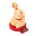 thumbnail image 1 of 3 Inch Mini Fortune Cat, Solar Powered Lucky Cat with Rotating Base, Maneki Neko Beckoning Lucky Money Cat, Feng Shui Decor Home Office and Dash Board, Solar Powered Wealth Cat, 1 of 7