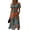 Saffron, variant on Minjewel Ladies Floral Casual Fashionable Short Sleeve V-Neck Dress for Spring Summer Women's Daily Casual Wear,Pink,2XL
