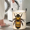thumbnail image 4 of Lsque Honey Bee pattern Laundry Hamper Basket, Tall Woven Rope Hamper Basket for Clothes, Lightweight Storage Basket, Collapsible Waterproof-Medium, 4 of 8