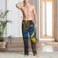 thumbnail image 2 of Fotbe Cute Blue Frog Pantalones de Pijama para Hombre, Pantalones de Dormir, Pantalones de Casa con Cintura Ajustable y Bolsillos-Large, 2 of 6