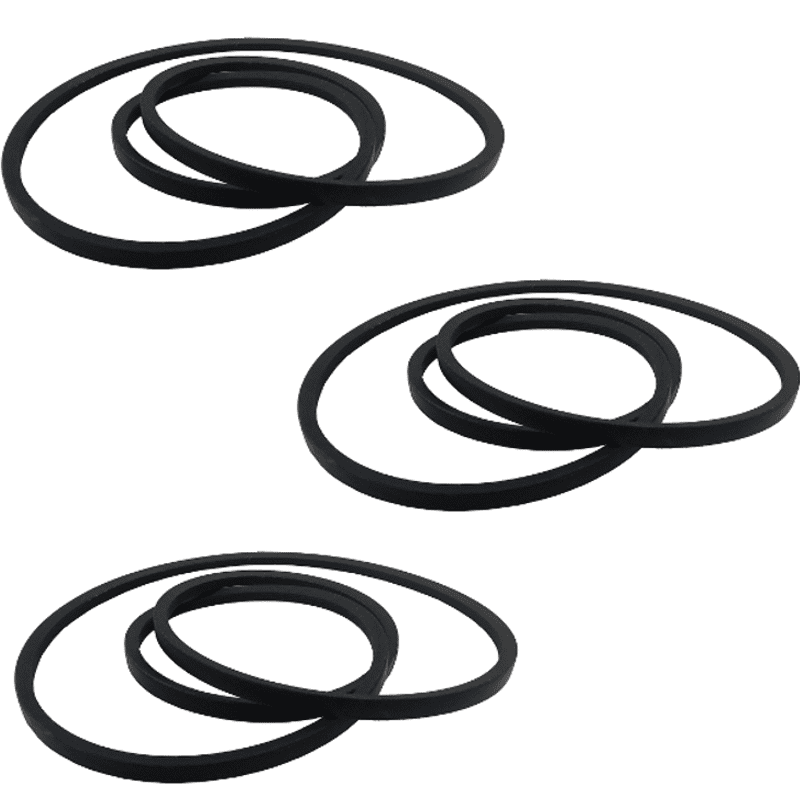 3-Pack Drive Belts For Delta 49-124 Unisaw 3450 RPM Motor - 26" Outside Circumference X 1/2" Width, Fits Many Delta/Rockwell Table Saws