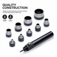 thumbnail image 2 of 02614A Interchangeable Large Hollow Hole Punch Tool Set, 10 Piece, Gasket Maker, Heavy Duty Gasket Punch Set, Includes Hole Puncher Tool Carrying Case, Leather Punch Set, 2 of 8