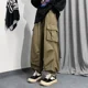 thumbnail image 4 of Pantalones Cargo para Hombre Multi Bolsillos Negros Senderismo Al Aire Libre Otoño Pantalones Hombre Multi Bolsillos Vintage Sueltos Talla Grande Moda Emo Largos, 4 of 5