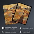 thumbnail image 3 of Our Harvest Fields By Jenny Adamson Autumn Farm Klimt Warm Orange Ochre Pastel Shades Large Wall Art Poster Print Thick Paper 18X24 Inch, 3 of 3