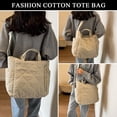 thumbnail image 2 of LHSHID Quilted Tote Bag Soft Trendy Puffer Tote Bag Light Winter Down Padding Designer Crossbody Bag Shoulder Handbags, 2 of 7