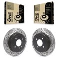 thumbnail image 1 of DS-One Rear Coated Drilled Slotted Disc Brake Rotors Pair for Car Hyundai Accent Kia Rio KD-100414, 1 of 11