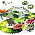 thumbnail image 1 of Set de pista de carreras de dinosaurios de juguete AUUGUU con 185 piezas, 1 of 6