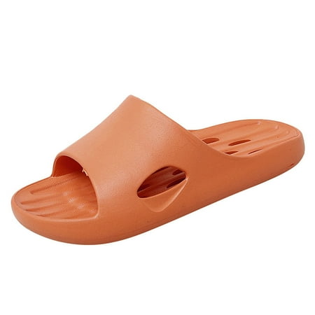 

uikmnh Women Slippers Shoes Summer Indoor Non Slip Bathroom Slippers Hollow Out Slippers Orange 8