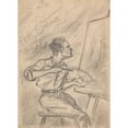 thumbnail image 2 of Marian Kopf 18x24 Gold Ornate Framed and Double Matted Museum Art Print Titled - Self -Portrait at the Easel (1946), 2 of 4