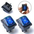 thumbnail image 3 of Lefu 2PCS 6 Pin 3 Position Car Boat On-Off-On Rocker Switch DPDT 16A 250V AC Blue LED, 3 of 9