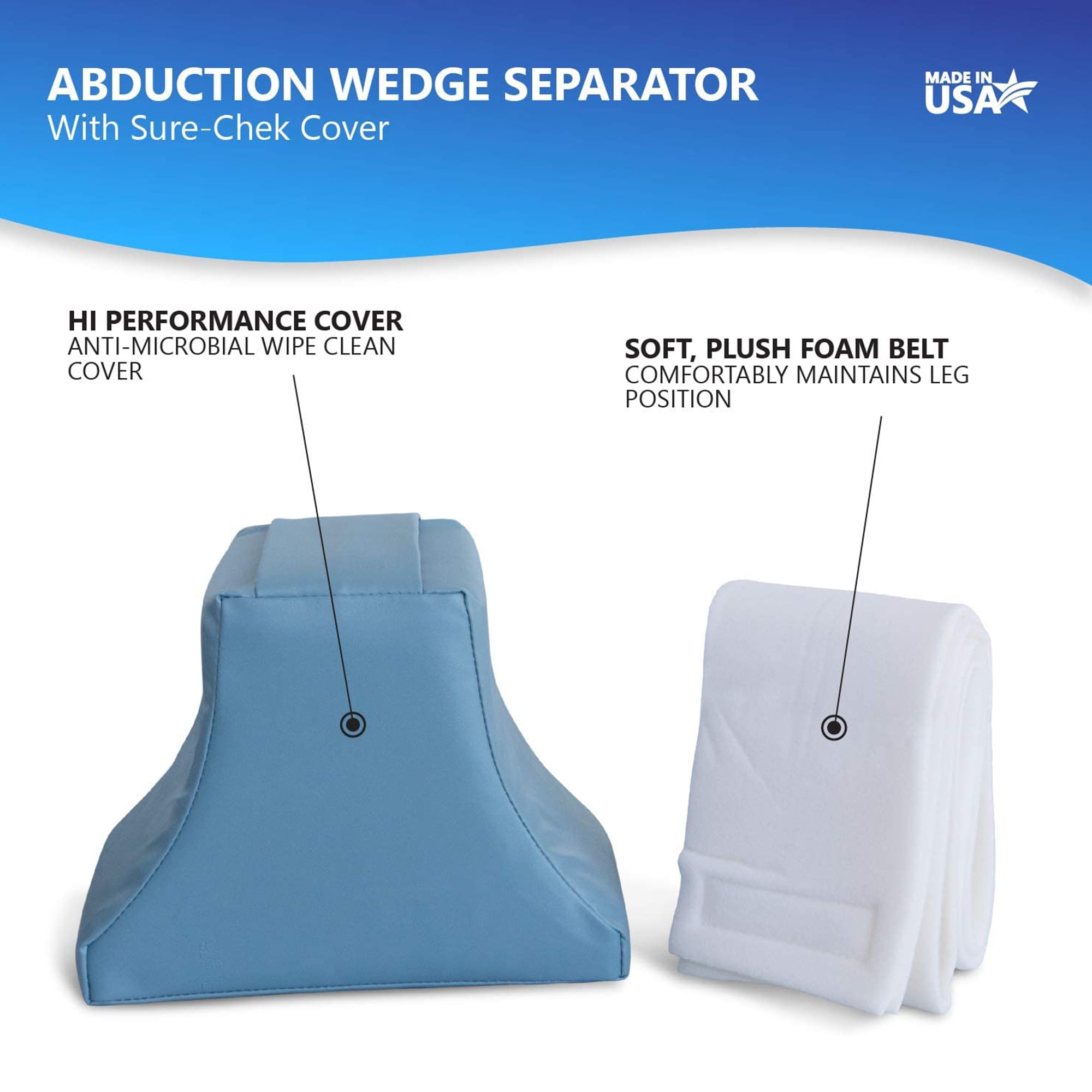 Leg separator with fastening - Hip Abduction Pillow