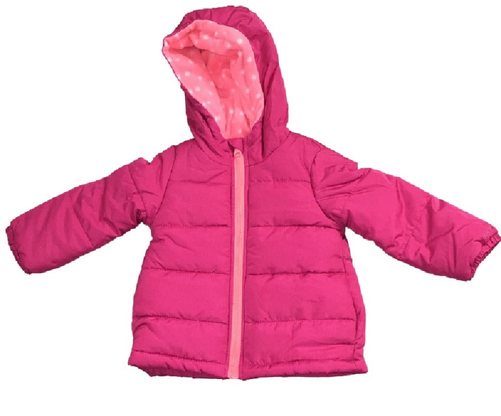 Carters Baby Girls Fleece Lined Critter Puffer Jacket Coat 