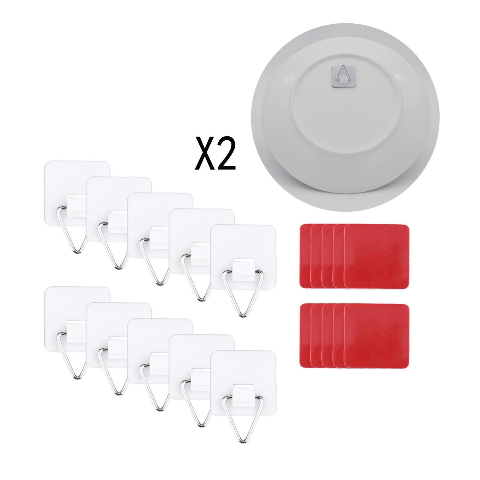 Adhesive Plate Holder,Invisible Adhesive Wall Disk Dish Hanger Hook,Stick on Vertical Plate