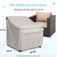 thumbnail image 5 of Clearance Sale! Patio Chair Covers, Lounge Deep Seat Cover, 35" x 38" x 31", 600D Heavy Duty Waterproof Outdoor Lawn Patio Furniture Covers, Beige, 5 of 8