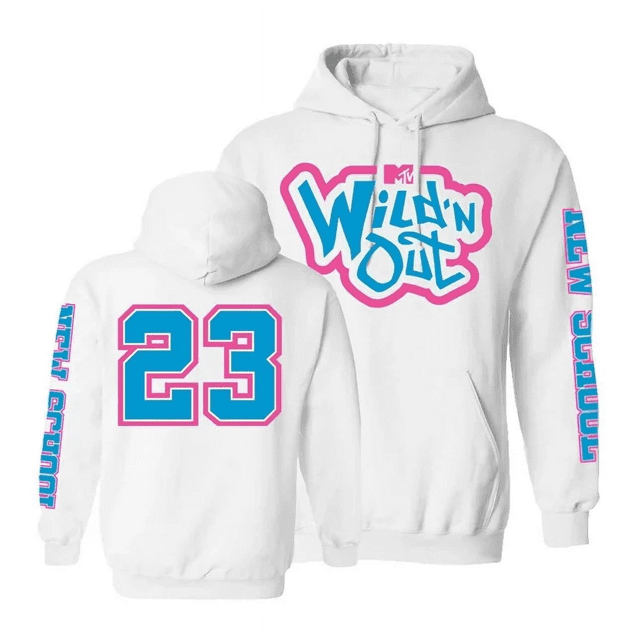 Wild N Out merch Neon Old School hoodies drawstring pocket sweatshirt meng women Pullovers Walmart