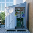 thumbnail image 6 of Upgraded 4x7 FT Heavy-Duty Metal Storage Shed, Sloped Roof Thickened Galvanized Steel Lean-to Outdoor Tool Shed with Lockable Side Door for Garden, Patio, Backyard, 6 of 8