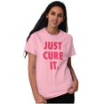 thumbnail image 4 of Breast Cancer Awareness Just Cure It Women's Plus Size Graphic Tee Brisco Brands 2X, 4 of 5