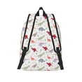 thumbnail image 2 of Lsque Cute Dinosaur Pattern Canvas Daypack, Durable Backpack, High-quality Versatile Backpack,Vintage Compact Backpack-Small, 2 of 6