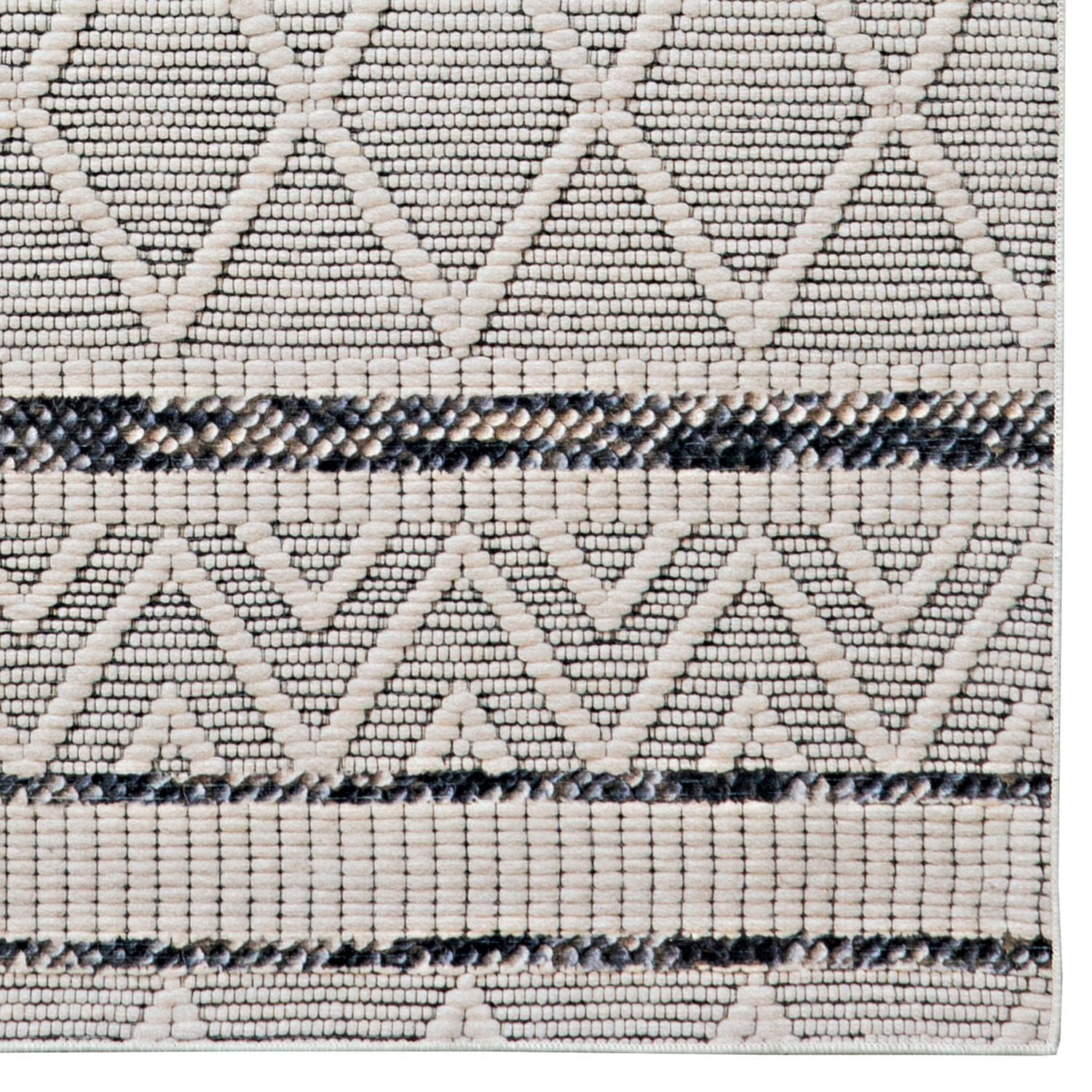 Mirage Novi Cream & Grey 5' x 7' Area Rug