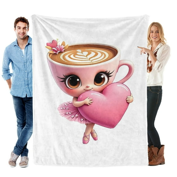 Throw Blanket for Ballerina Cappuccina Tung Tung Sahur Bed Couch Soft Warm Flannel Blanket for Kids Boys Girls Gifts Home Decor 30x40 Inch