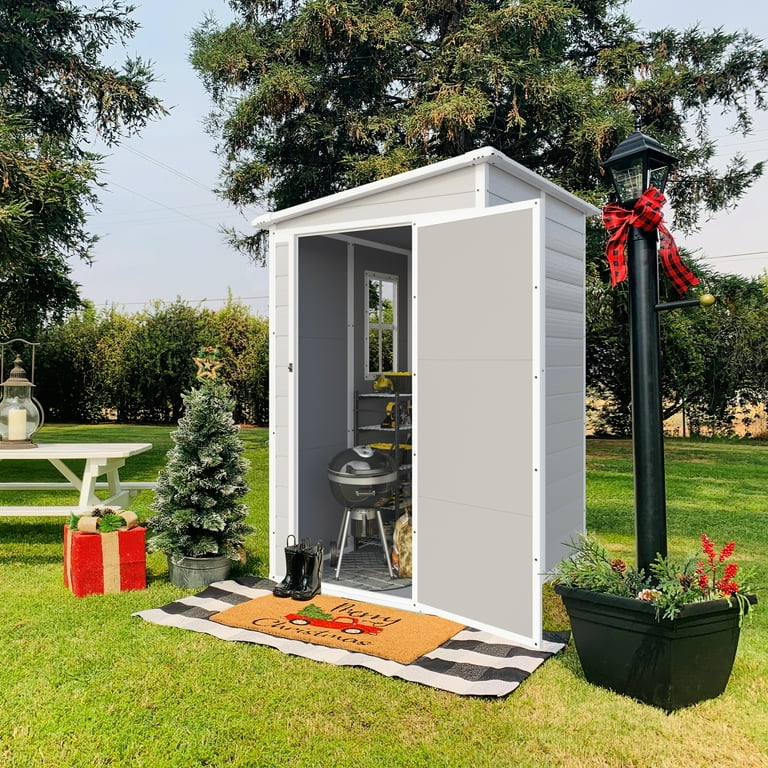 Vineego 5' x 4' Resin Weather Resistant Outdoor Storage Shed for