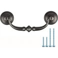 thumbnail image 2 of 10 Pack 4.25" Hole Center Shabby Chic Drawer Pulls Handles Antique Black Kitchen Cabinet Drop Bail Pulls Handles (108mm/Antique Black), 2 of 7
