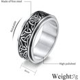 thumbnail image 5 of SINLEO Anillo de ansiedad de acero inoxidable con nudo celta, anillo giratorio para hombres y mujeres, anillos inquietos, herramienta para aliviar el estrés, joyería para la ansiedad, 5 of 5