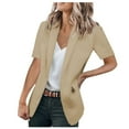 thumbnail image 1 of UPPADA Womens Short Sleeve Blazer Jackets Business Casual Open Front Office Work Cardigan Coats Basic Solid Color Blazers, 1 of 4