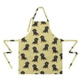 thumbnail image 2 of Dachshund Footprint Apron-Garden Aprons for Women with Pockets-Cotton Linen Waterproof Kitchen Cooking Gardening Aprons Adjustable for Kitchen,Cooking,BBQ and Salon 33x27 Inch, 2 of 7