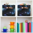 thumbnail image 6 of Yayeee 2 Pack Canvas Storage Basket with Handles for Shelves Fabric Bins Closet Organizer, Watercolor Galaxy, 6 of 8