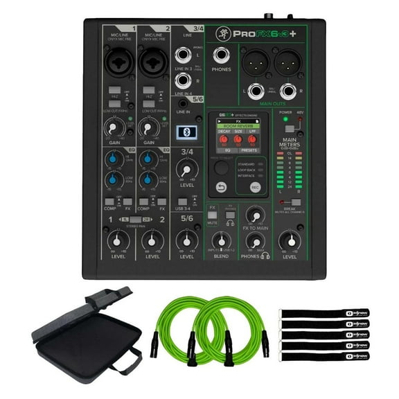 Mackie ProFX6v3  6-Channel Analog Mixer with EVA Case Package