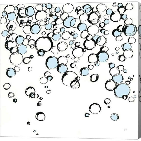 Great Art Now Blue Bubbles III by Chris Paschke, Canvas Wall Art, 24W x 24H