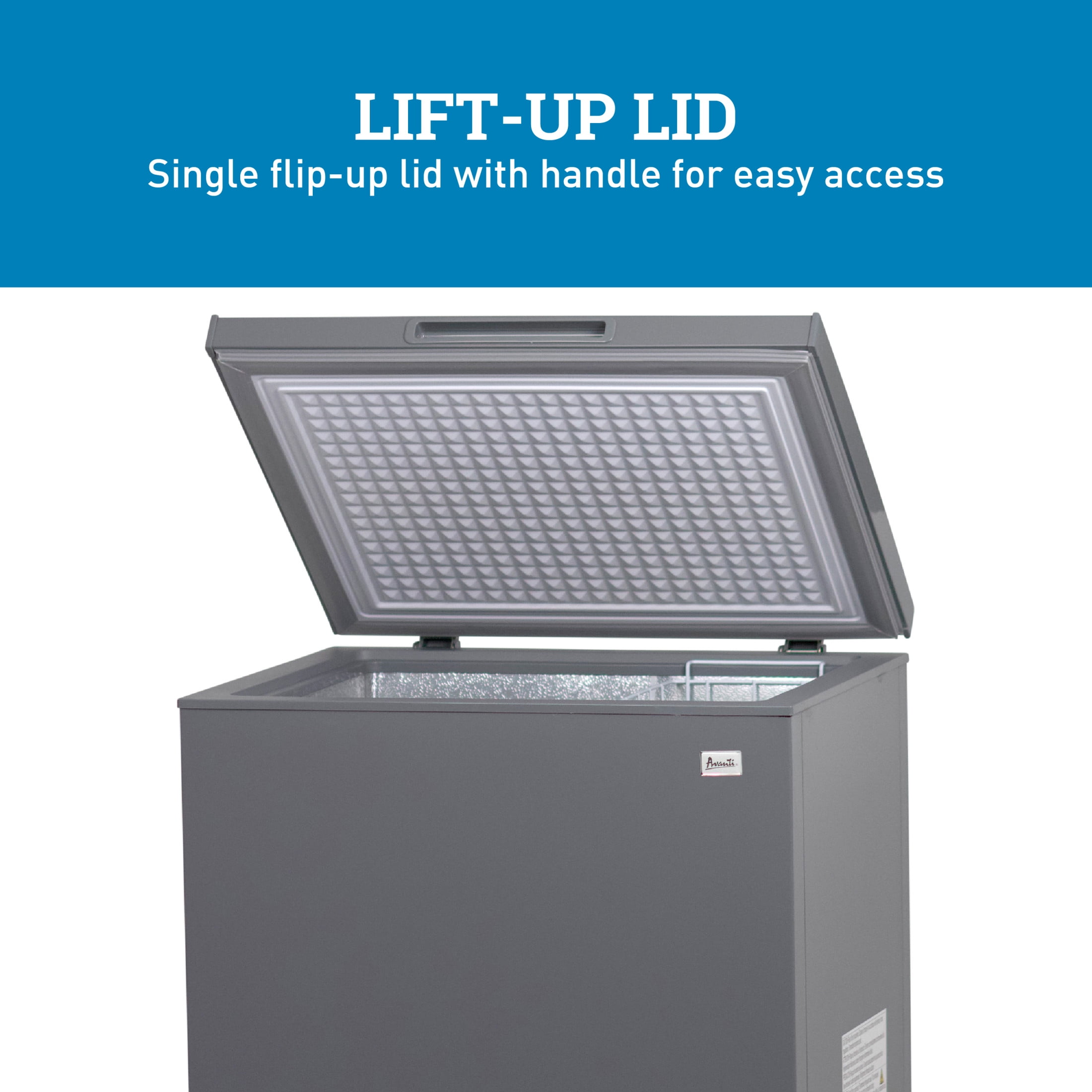 Avanti Garage Ready Chest Freezer, 5.0 cu. ft. Capacity, in Smoke Grey (​AVCF50SG)