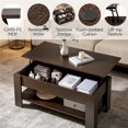 thumbnail image 5 of Yaheetech 47.5in Wooden Lift Top Coffee Table with Hidden Compartment for Living Room, Espresso, 5 of 8