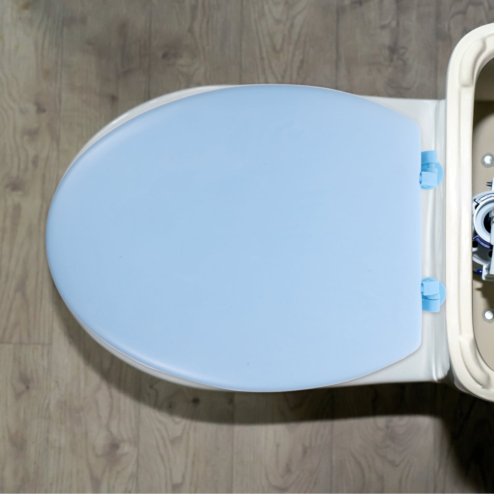 FUTUREORYY 1Set Blue Soft Foam Padded Toilet Seat Lid for Bathroom Comfort Elongated Shape