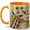Orange, variant on Jeweled Giraffe Coffee Mug, Safari Animal Mug, Ceramic 11 oz